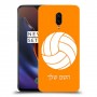 כדורעף - כדור כיסוי מגן קשיח בעיצוב אישי עם השם שלך ל OnePlus 6T יחידה אחת סקרין מובייל