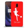 כדורגל - אישה כיסוי מגן קשיח בעיצוב אישי עם השם שלך ל OnePlus 6T יחידה אחת סקרין מובייל