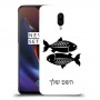 דגים כיסוי מגן קשיח בעיצוב אישי עם השם שלך ל OnePlus 6T יחידה אחת סקרין מובייל