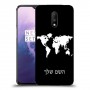 מפת העולם כיסוי מגן קשיח בעיצוב אישי עם השם שלך ל OnePlus 7 יחידה אחת סקרין מובייל