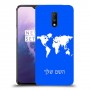 מפת העולם כיסוי מגן קשיח בעיצוב אישי עם השם שלך ל OnePlus 7 יחידה אחת סקרין מובייל