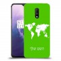 מפת העולם כיסוי מגן קשיח בעיצוב אישי עם השם שלך ל OnePlus 7 יחידה אחת סקרין מובייל