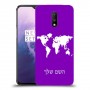 מפת העולם כיסוי מגן קשיח בעיצוב אישי עם השם שלך ל OnePlus 7 יחידה אחת סקרין מובייל