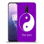 סמל יינג יאנג - סין כיסוי מגן קשיח בעיצוב אישי עם השם שלך ל OnePlus 7 יחידה אחת סקרין מובייל