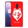 זאב כיסוי מגן קשיח בעיצוב אישי עם השם שלך ל OnePlus 7 יחידה אחת סקרין מובייל