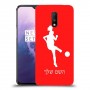 כדורגל - אישה כיסוי מגן קשיח בעיצוב אישי עם השם שלך ל OnePlus 7 יחידה אחת סקרין מובייל