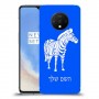 זברה כיסוי מגן קשיח בעיצוב אישי עם השם שלך ל OnePlus 7T יחידה אחת סקרין מובייל