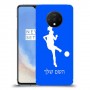 כדורגל - אישה כיסוי מגן קשיח בעיצוב אישי עם השם שלך ל OnePlus 7T יחידה אחת סקרין מובייל