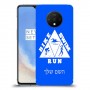טריאתלון כיסוי מגן קשיח בעיצוב אישי עם השם שלך ל OnePlus 7T יחידה אחת סקרין מובייל
