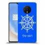 הגה - קפטן - ים כיסוי מגן קשיח בעיצוב אישי עם השם שלך ל OnePlus 7T יחידה אחת סקרין מובייל