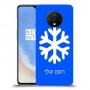 שלג כיסוי מגן קשיח בעיצוב אישי עם השם שלך ל OnePlus 7T יחידה אחת סקרין מובייל