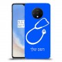 רופא סטטוסקופ כיסוי מגן קשיח בעיצוב אישי עם השם שלך ל OnePlus 7T יחידה אחת סקרין מובייל
