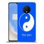 סמל יינג יאנג - סין כיסוי מגן קשיח בעיצוב אישי עם השם שלך ל OnePlus 7T יחידה אחת סקרין מובייל