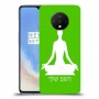 יוגה כיסוי מגן קשיח בעיצוב אישי עם השם שלך ל OnePlus 7T יחידה אחת סקרין מובייל