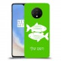 דגים כיסוי מגן קשיח בעיצוב אישי עם השם שלך ל OnePlus 7T יחידה אחת סקרין מובייל