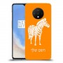 זברה כיסוי מגן קשיח בעיצוב אישי עם השם שלך ל OnePlus 7T יחידה אחת סקרין מובייל