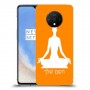 יוגה כיסוי מגן קשיח בעיצוב אישי עם השם שלך ל OnePlus 7T יחידה אחת סקרין מובייל