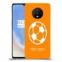 כדורגל - כדור כיסוי מגן קשיח בעיצוב אישי עם השם שלך ל OnePlus 7T יחידה אחת סקרין מובייל