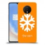 שלג כיסוי מגן קשיח בעיצוב אישי עם השם שלך ל OnePlus 7T יחידה אחת סקרין מובייל