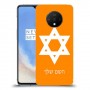 מגן דוד - ישראל כיסוי מגן קשיח בעיצוב אישי עם השם שלך ל OnePlus 7T יחידה אחת סקרין מובייל