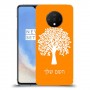 עץ כיסוי מגן קשיח בעיצוב אישי עם השם שלך ל OnePlus 7T יחידה אחת סקרין מובייל