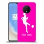 כדורגל - אישה כיסוי מגן קשיח בעיצוב אישי עם השם שלך ל OnePlus 7T יחידה אחת סקרין מובייל