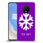 שלג כיסוי מגן קשיח בעיצוב אישי עם השם שלך ל OnePlus 7T יחידה אחת סקרין מובייל