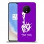 פסל החירות כיסוי מגן קשיח בעיצוב אישי עם השם שלך ל OnePlus 7T יחידה אחת סקרין מובייל