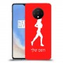 ג'וגלין - אישה כיסוי מגן קשיח בעיצוב אישי עם השם שלך ל OnePlus 7T יחידה אחת סקרין מובייל