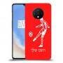 שחקן כדורגל כיסוי מגן קשיח בעיצוב אישי עם השם שלך ל OnePlus 7T יחידה אחת סקרין מובייל