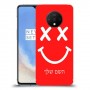 סמיילי כיסוי מגן קשיח בעיצוב אישי עם השם שלך ל OnePlus 7T יחידה אחת סקרין מובייל