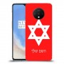 מגן דוד - ישראל כיסוי מגן קשיח בעיצוב אישי עם השם שלך ל OnePlus 7T יחידה אחת סקרין מובייל
