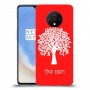 עץ כיסוי מגן קשיח בעיצוב אישי עם השם שלך ל OnePlus 7T יחידה אחת סקרין מובייל