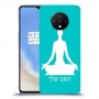 יוגה כיסוי מגן קשיח בעיצוב אישי עם השם שלך ל OnePlus 7T יחידה אחת סקרין מובייל