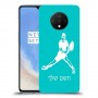 שחקן טניס כיסוי מגן קשיח בעיצוב אישי עם השם שלך ל OnePlus 7T יחידה אחת סקרין מובייל