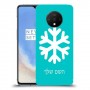 שלג כיסוי מגן קשיח בעיצוב אישי עם השם שלך ל OnePlus 7T יחידה אחת סקרין מובייל