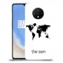 מפת העולם כיסוי מגן קשיח בעיצוב אישי עם השם שלך ל OnePlus 7T יחידה אחת סקרין מובייל