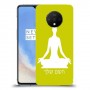 יוגה כיסוי מגן קשיח בעיצוב אישי עם השם שלך ל OnePlus 7T יחידה אחת סקרין מובייל