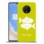 דגים כיסוי מגן קשיח בעיצוב אישי עם השם שלך ל OnePlus 7T יחידה אחת סקרין מובייל