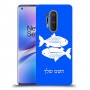 דגים כיסוי מגן קשיח בעיצוב אישי עם השם שלך ל OnePlus 8 Pro יחידה אחת סקרין מובייל
