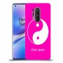 סמל יינג יאנג - סין כיסוי מגן קשיח בעיצוב אישי עם השם שלך ל OnePlus 8 Pro יחידה אחת סקרין מובייל