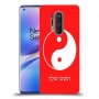 סמל יינג יאנג - סין כיסוי מגן קשיח בעיצוב אישי עם השם שלך ל OnePlus 8 Pro יחידה אחת סקרין מובייל