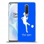 כדורגל - אישה כיסוי מגן קשיח בעיצוב אישי עם השם שלך ל OnePlus 8 יחידה אחת סקרין מובייל