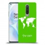 מפת העולם כיסוי מגן קשיח בעיצוב אישי עם השם שלך ל OnePlus 8 יחידה אחת סקרין מובייל