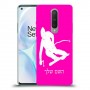 סקִי כיסוי מגן קשיח בעיצוב אישי עם השם שלך ל OnePlus 8 יחידה אחת סקרין מובייל