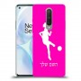 כדורגל - אישה כיסוי מגן קשיח בעיצוב אישי עם השם שלך ל OnePlus 8 יחידה אחת סקרין מובייל
