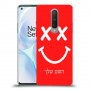סמיילי כיסוי מגן קשיח בעיצוב אישי עם השם שלך ל OnePlus 8 יחידה אחת סקרין מובייל