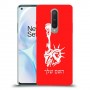 פסל החירות כיסוי מגן קשיח בעיצוב אישי עם השם שלך ל OnePlus 8 יחידה אחת סקרין מובייל