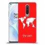 מפת העולם כיסוי מגן קשיח בעיצוב אישי עם השם שלך ל OnePlus 8 יחידה אחת סקרין מובייל