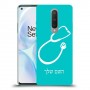 רופא סטטוסקופ כיסוי מגן קשיח בעיצוב אישי עם השם שלך ל OnePlus 8 יחידה אחת סקרין מובייל